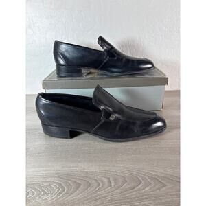Vintage Bally of Switzerland Porto Black Boxcalf Leather‎ Loafers Men’s 9.5- EUC